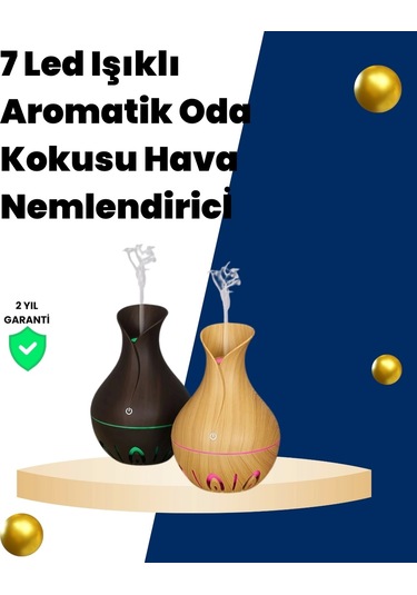 Usb Şarjlı 7 Renk Led Işıklı Sessiz Çalışan Mini Hava Nemlendirici