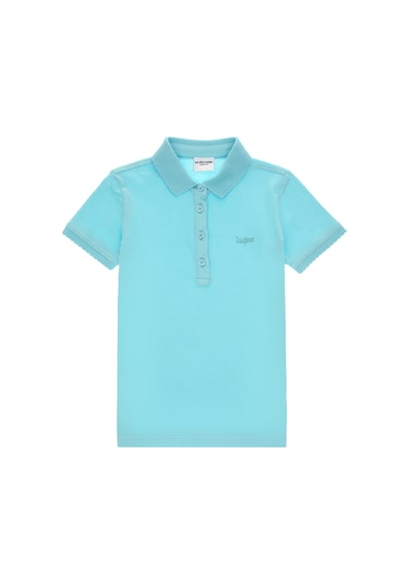 U.S. Polo Assn. Kız Çocuk Aqua Polo Yaka Basic Tişört 50306036-VR007
