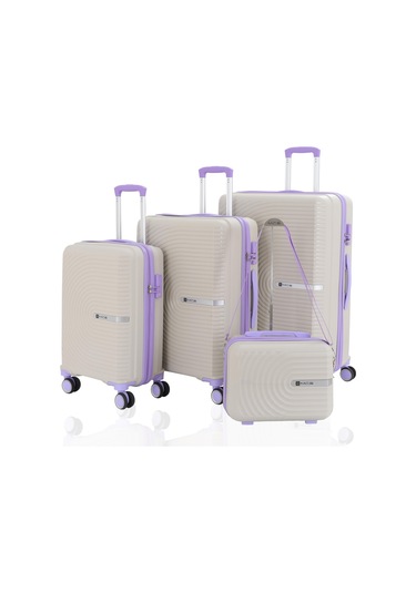 Mçs Polipropilen 4lü Valiz Seti V374 S24sy1000083-set 10729 Kemik/lila