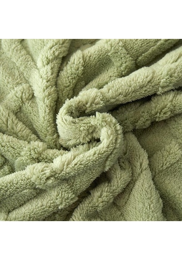 Sarı Kalın Kış Battaniye Atmak Yumuşak Sıcak Yün Battaniye Yataklar İçin Ekose Taff Kaşmir Kuzu Termal Yorgan Yatak Örtüsü 100 X 150 Sarı