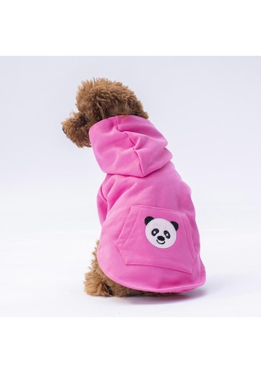 Pettrend Panda Kanguru Cepli Kedi-Köpek Hoodie- Sweatshirt