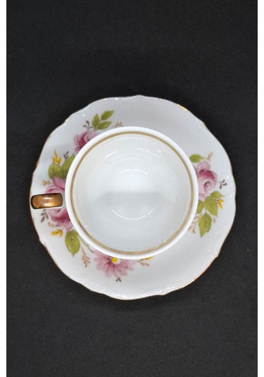 Winterling Kirchenlamitz Vintage Duble Kahve Fincanı 2 Parça 180 Ml Pembe-yeşil