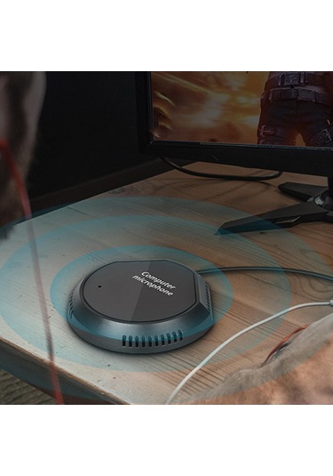 Homyl Konferans Mikrofonu 3,5 Mm, Bilgisayar Mikrofonu, Kompakt