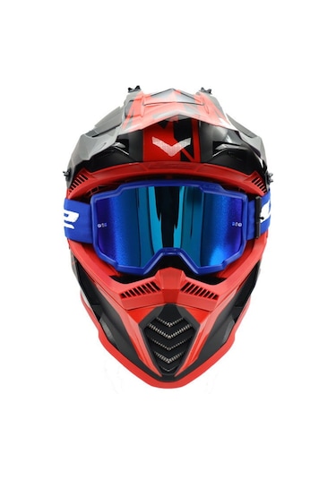 Ls2 Charger Goggles Motokross Gözlük Mavi