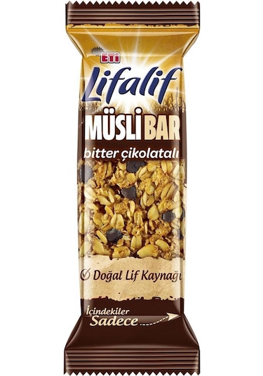 Eti Lifalif Bitter Çikolatalı Müsli Bar 16 x 35 G