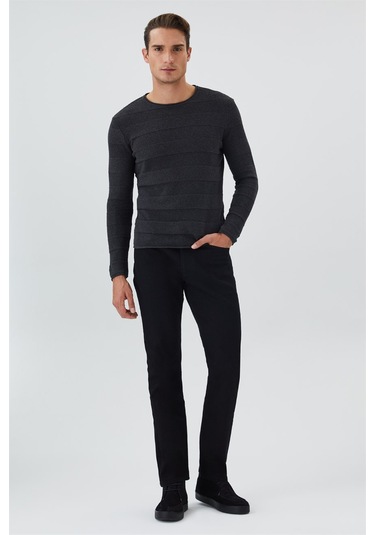 Lee Cooper Holden Erkek O Yaka Kazak Antrasit - 15459 Antrasit