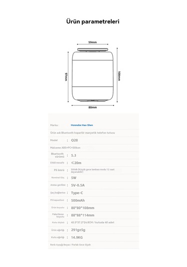 Lazy Creative Hoparlör + Cep Telefonu Manyetik Tutucu
