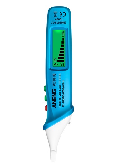 Yifomall Aneng Vc1018 Akıllı Voltaj Test Kalemi - 12-1000v Lcd Ekranlı, Sesli-uyarılı, Kablosuz Elektrik Kontrol Cihazı