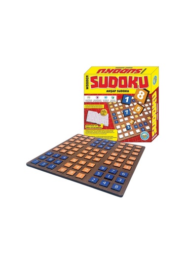 Büro Ev Ofis Çocuk Hediyesi İçin Zeka Oyunu Ahşap 9 Bölümlü Sudoku Seti