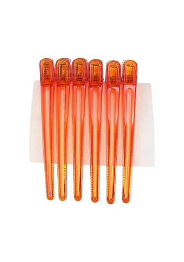 Suntek 10 Adet Kuaför Salonu Kesit Klipleri Kelepçeleri Turuncu Turuncu