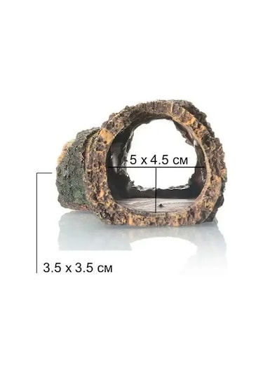 Vkemall Akvaryum Ağaç Delik Resin Dekorasyonu - Balıklar İçin Gizlenme Yeri Ve Orman Manzaralı Süs