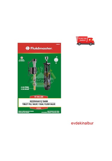 Fluidmaster Rezervuar İç Takım doldurma - Boşaltma Grubu 400-820 Siyah