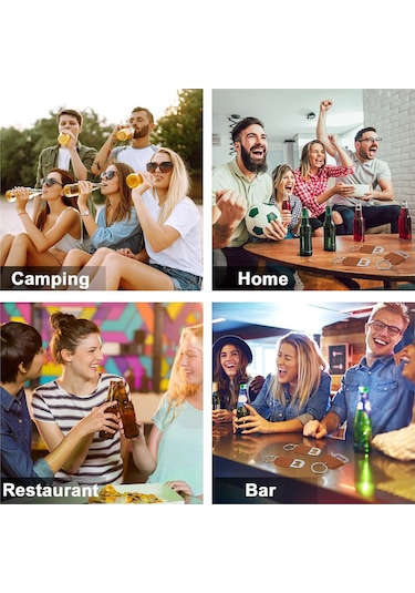 24 Adet Boya Deri Şişe Açacağı Anahtarlık Bira Çelik Şişe Açacağı Kahverengi