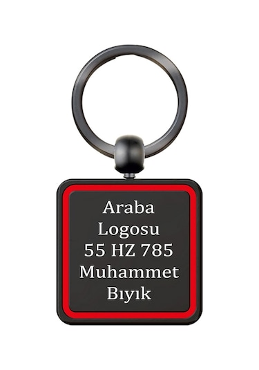 İsme Kişiye Özel Logolu Metal Unisex Anahtarlık