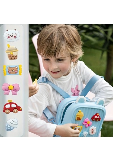 Honeybeeshop Mavi 4 Renkli Moda Seyahat Nefes Alabilir Sirt Cantasi Orijinal Tasarim Leke Direncli Dayanikli Buyuk Kapasiteli 3d İsitmayan Sevimli 6 Tokali Cicek Festival Ve Acik Hava Etkinlikleri İcin MAvi