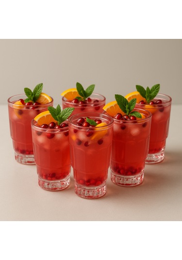 6 Lı Kristal Cam Kahve Yanı Su Bardağı Bardak Kupa 160ml Şeffaf