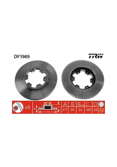 Nissan Terrano Fren Diski On 1994-2006 Trw Df1965 2adettir
