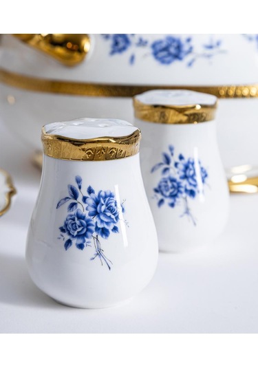 Maxx Doria Majestic Azure 12 Kişilik 77 Parça Yemek Takımı Pa2097 Beyaz - Altın