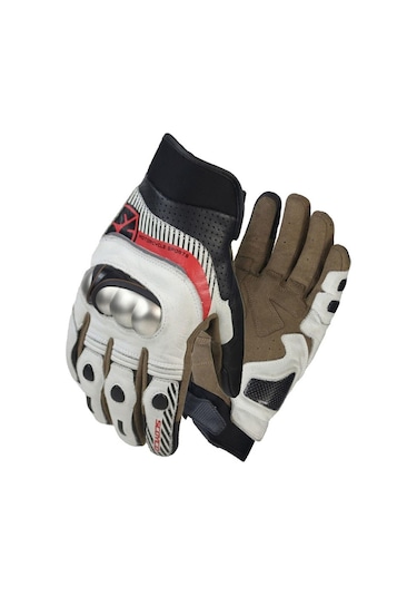 Scoyco Mc60 Deri Kevlar Kaplama Dokunmatik Motosiklet Eldiveni 65501 Gri