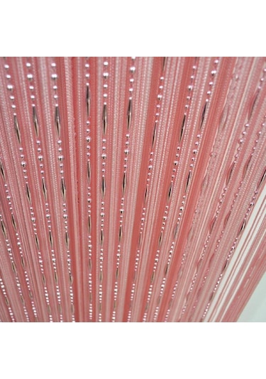 1mx2m Dekoratif Damla Zincir Boncuk Pencere Kapı Perdesi Perde İpi Kapı Oda Bölücü Pembe