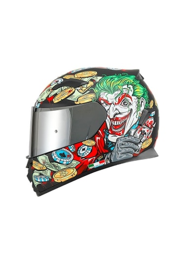 Sway SW 820 Ugly Full Face Gümüş Vizörlü Kask