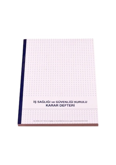 Gülpaş Iş Sağlığı Ve Iş Güvenliği Kurulu Karar Defteri 21x30 Kod:230