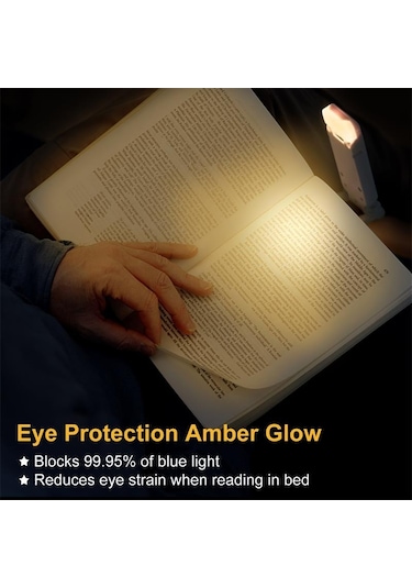 Siyah Led Usb Şarj Edilebilir Kitap Işığı Okuma Işığı Göz Koruması Gece Lambası Taşınabilir Klipsli Masa Işığı Yer Ayracı Okuma Işığı Gece Lambası Siyah