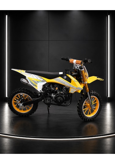 Sfm Mini Cros 49cc Çocuk Cross Motosikleti Sarı