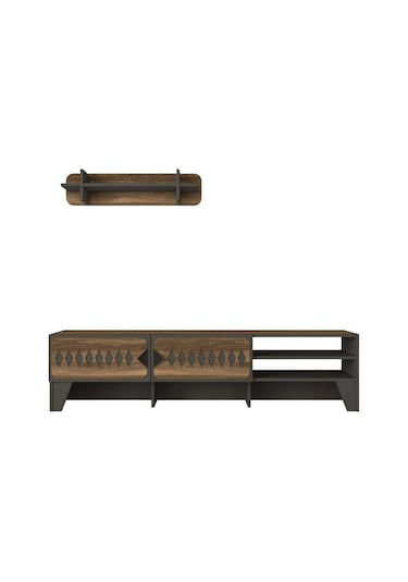 Dekorister Chester Tv Ünitesi Ceviz-Antrasit