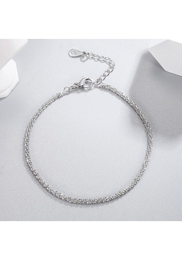 Gri Hafif Lüks Bebeğin Nefesi Çiçek Bileklik Basit Gri