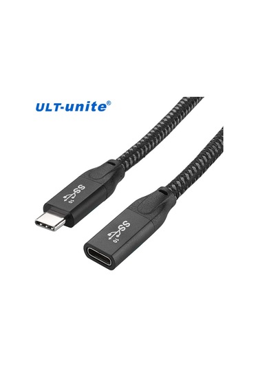 Yaleker Usb 3.1 Gen2 Type-c Uzantı Kablosu - Pd 100w Hızlı Şarj, 20gbps Veri Transferi, 4k Ses-video, Thunderbolt3 Dış Disk Uyumlu, Siyah, 0.6m