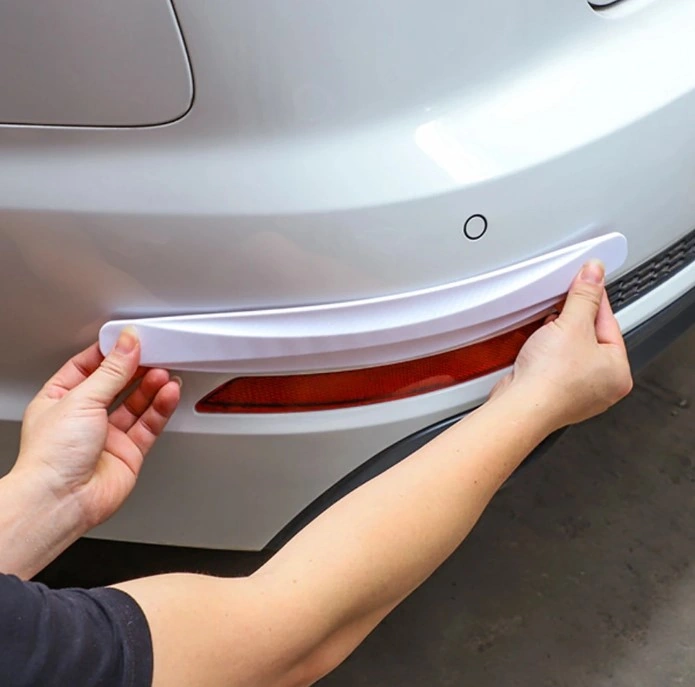 Araba Tampon Koruyucu Karbon Desenli Siyah Beyaz 4490