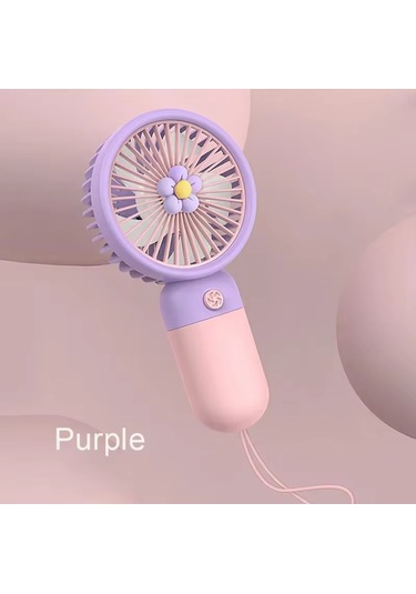 Avuç İçi Taşınabilir Şarjlı Mini Vantilatör El Fanı Mor-pembe Vnt-05