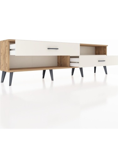 Arges Tv Ünitesi Tek Raflı 2 Çekmeceli 176x30x51 Çam-aytaşı/aytaşı Aytası/aytası