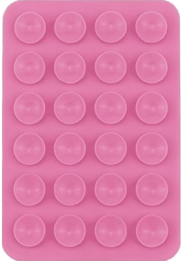Gear5 Vantuzlu Silikon Telefon Tutucu Pembe Renkli