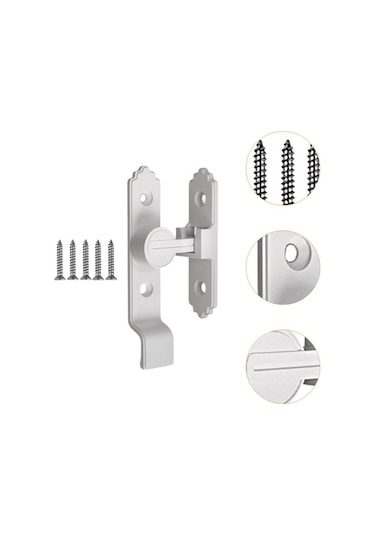 Besthome1 Suntek Ahır Sürgülü Kapı Kilidi, Ev Ofis Güvenliği, Beyaz Model