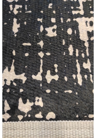 Modern Gri Yıkananabilir Mutfak Halısı Kaymaz Dekoratif Kilim