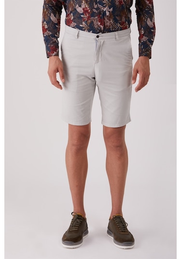 Dufy Açık Gri Erkek Regular Fit Short - 86812 Açık Gri
