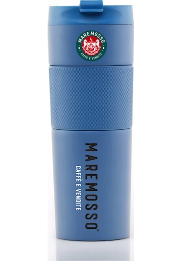 French Press Paslanmaz Çelik Termos Mavi 450 Ml. Mavi