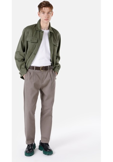 Colins Wide Leg Orta Bel Düz Paça Erkek Pantolon Cl1066461 Yeşil