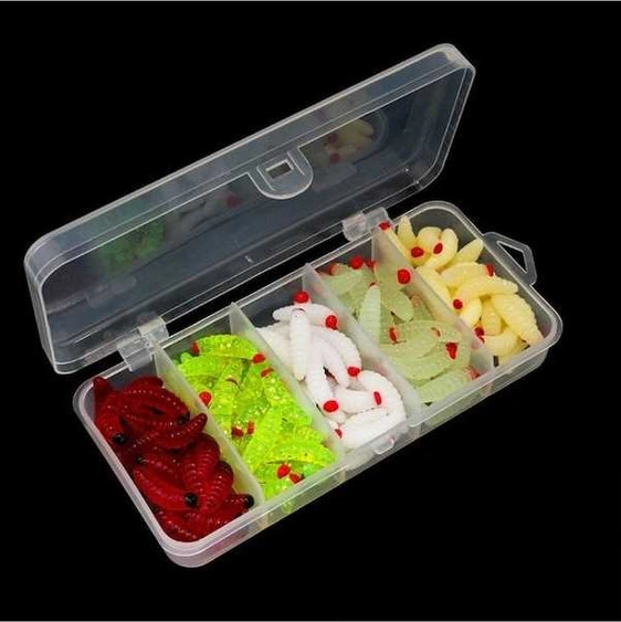 Tongxida 100 Adet Kırmızı Başlı Ekmek Solucanı Sahte Yem Paketi