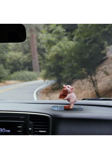 Homyl Minyatür Domuz Heykelcik Sevimli Ev Stil-a-8.5x5x10cm