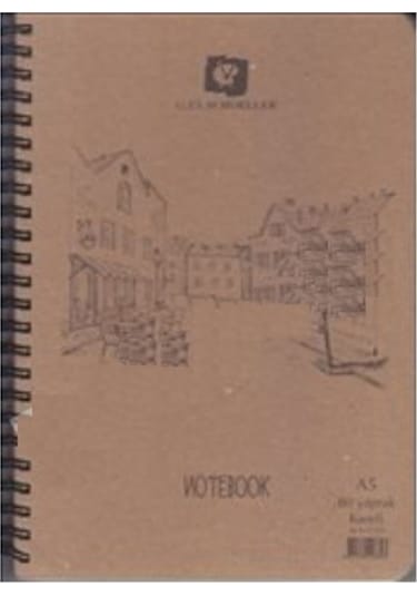 Alex Schoeller A5 Spiralli Kraft Kapak Defter 80 Yp Alx-0343