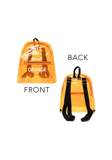 Renkli Şeffaf Sırt Çantası Turuncu
