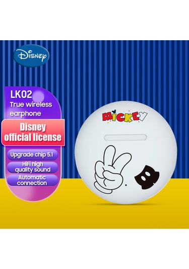 Skycity Disney Lk02 Bluetooth 5.1 Kulak İçi Kulaklık, Hıfı Ses Kalitesi, Spor İçin Uygun, Type-c Şarj Kutusu Ve Mikrofonlu Beyaz