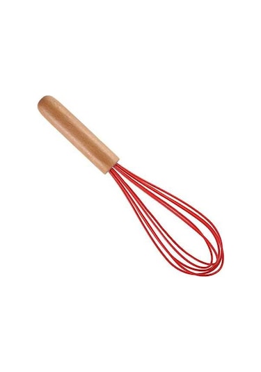 Ulzyvf Yumurta Yumurta Süt Silikon Saplı Mutfak Mikseri Manuel Kırmızı Kırmızı Kabarcık El Çırpıcı Çırpıcı Çırpıcı Ahşap Adet 1 Dr Kırmızı