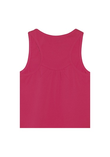 Lovetti Koyu Fuşya Kız Çocuk Arka Büzgülü Yüzücü Atlet Koyu Fuşya