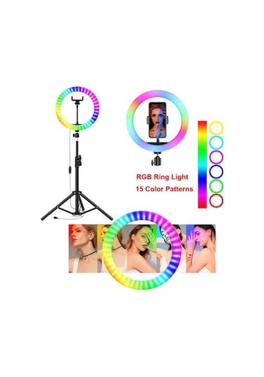 Mj26 10 Inç Rgb Ring Fill Light Selfie Led Işık Renksan