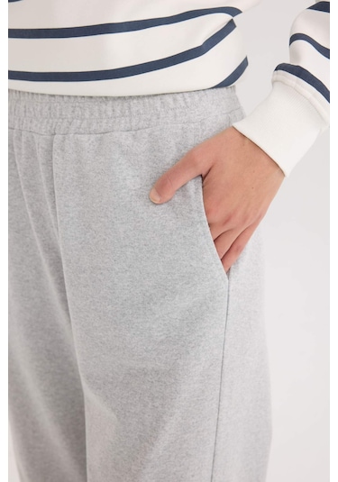 DeFacto Straight Fit Cepli Esnek Belli Eşofman Altı E6350AX25SPGR93