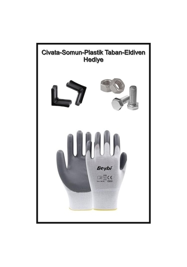 Rafburada 7 Katlı Galvaniz Çelik Raf. Depo, Kiler, Dosya Rafı 43 x 93 x 200 CM Kalınlık 1.50 MM